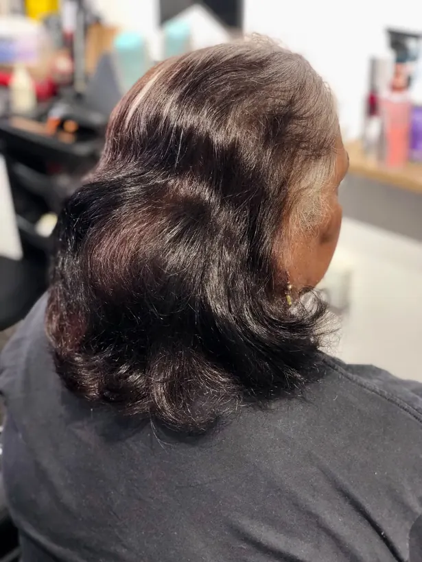 Soft waves on dark hair